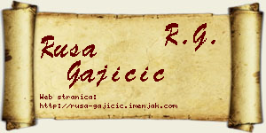 Rusa Gajičić vizit kartica